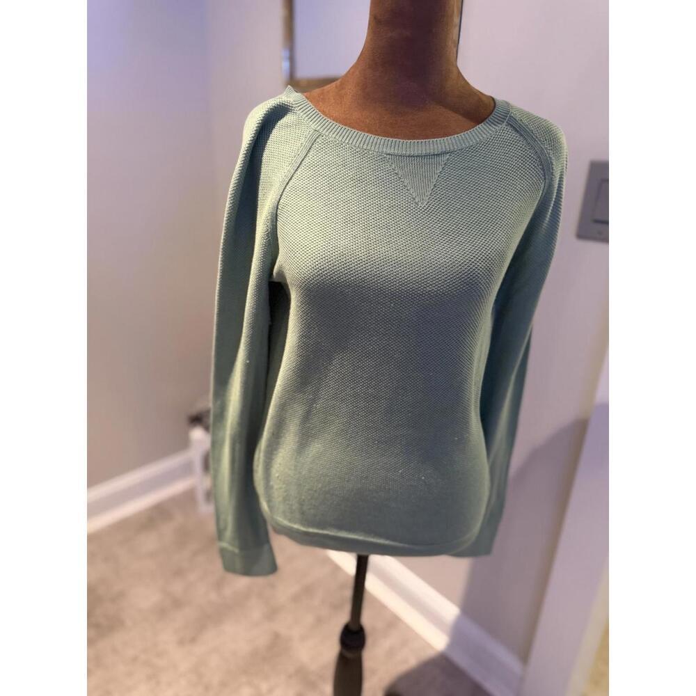 Loro Piana Light Green Textured Silk/cotton Sweater sz 40